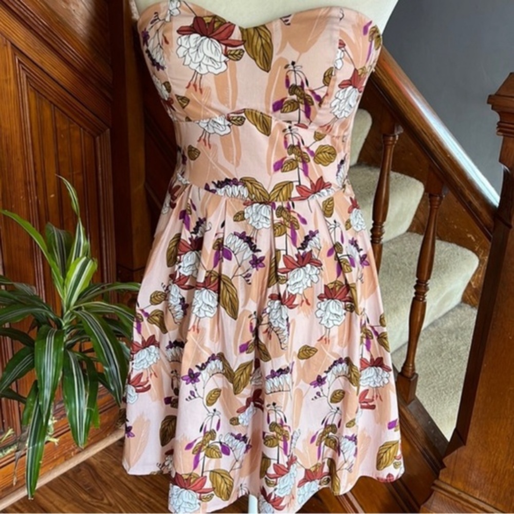 Juniors Strapless Floral Summer Dress - Size Large